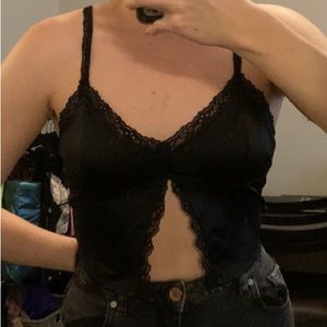 Black lace top